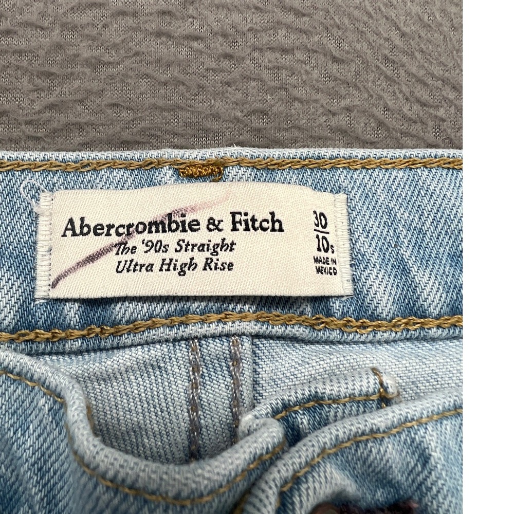 Abercrombie & Fitch Jeans Womens 30 10S The 90s Straight Ultra High Rise - Picture 4 of 12